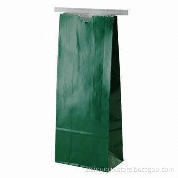 Stand-up Kraft Paper Bags with Zip Lock, Moisture and Oxygen Barrier, Long Shelf Time, Tin Tie Wrap
